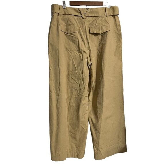 Who What Wear Womens Khaki Belted High Rise Pockets Wide Leg Trouser Pants 14 - Picture 9 of 9
